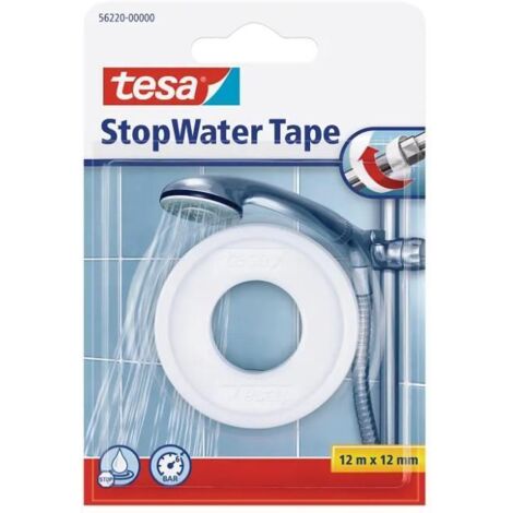 Cinta de sellado de roscas impermeable de teflón tesa STOP WATER 12 m (1/5)