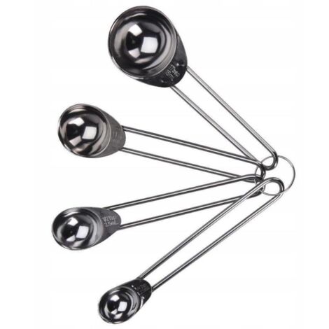 Tazas medidoras de acero para cocina, 4 unidades. (1/5)