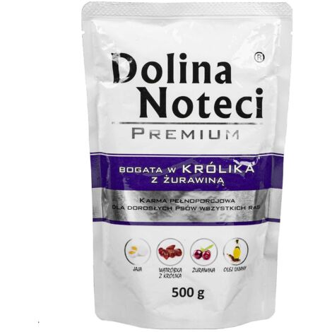 DOLINA NOTECI 5902921300847 PTE PARA PERRO BLUEBERRY, CONEJO ADULTO 500 G (1/2)