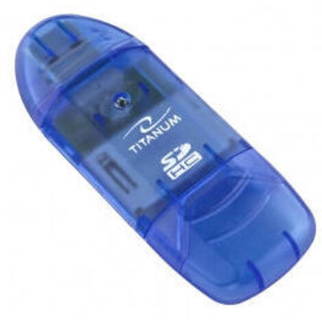 Lector de Tarjetas Sdhc Usb 20 Azul Titanio (1/4)