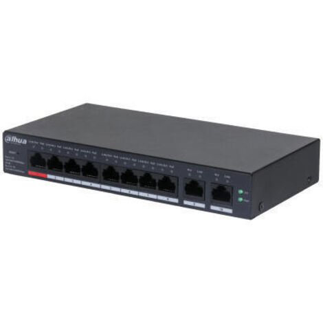 Switch gestionado Dahua CS4010-8GT-110, 8 puertos 1 GbE, 2 puertos 1 GbE con PoE, 110 W. (1/3)