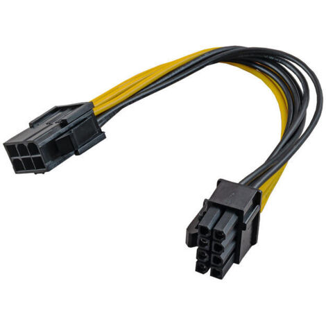Cable adaptador PCI Express Akyga AK-CA-07 de 6 pines (hembra) / 8 pines (macho), 0,2 m (1/4)
