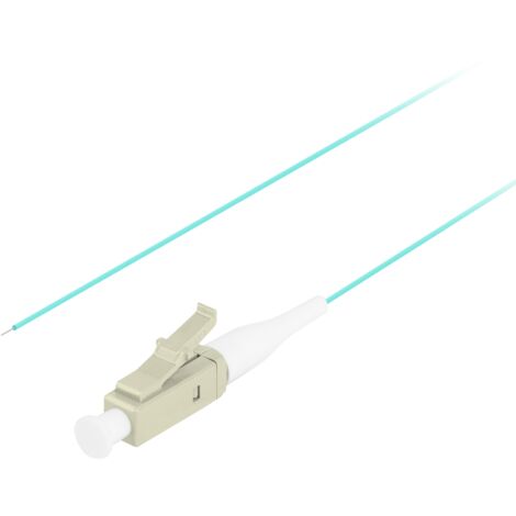 Lanberg - Cable pigtail de fibra óptica de Lanberg MM LC/UPC OM3 de 2m color turquesa FP-LCUP-MS31-0020-TQ (1/3)