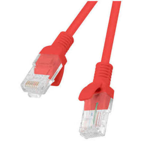 Cable de conexión UTP Lanberg Cat.5e de 1 m, rojo (1/3)