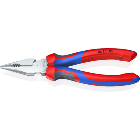 KNIPEX 08 25 185 Alicate universal en punta con mangos confort cromado 192 mm