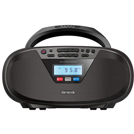 Radiocasete Aiwa bbtu-400BK con CD/FM, RDS/USB/BT, color negro. (1/5)