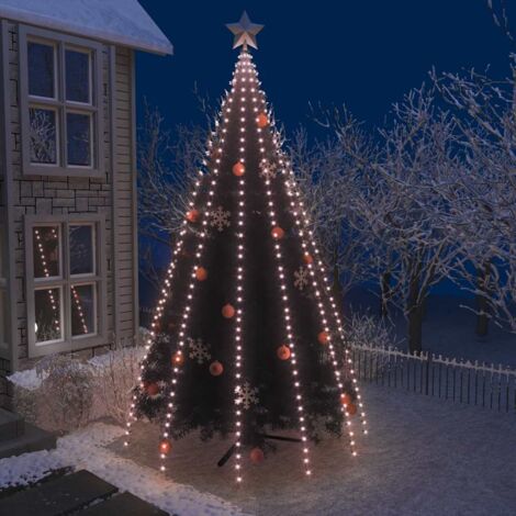 Luces LED azules para árbol de Navidad de exterior (500 LED) (1/5)