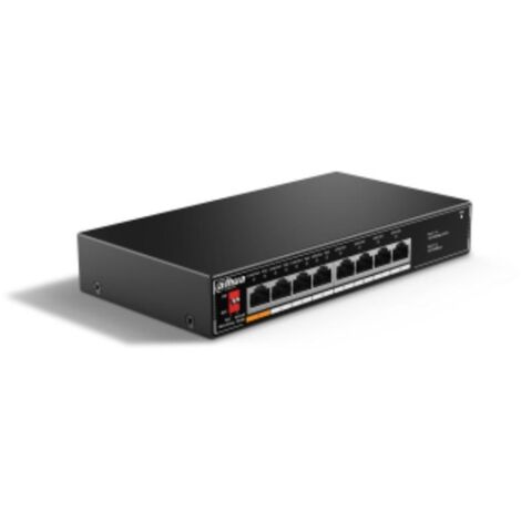 HUB Switch puertos 8 DAHUA DH-SF1008LP   Fast Ethernet (10/100), (1/2)