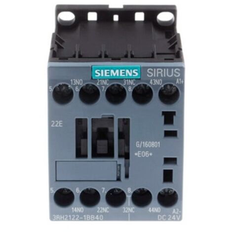 Contactor auxiliar 2NO 2R bobina 24V CC conexión por tornillo S00 sirius 3RH2122-1BB40 (1/4)