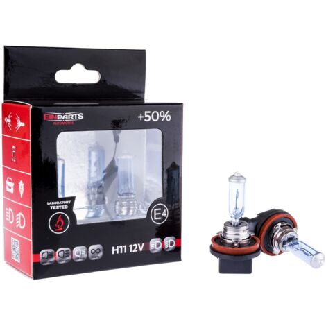 Bombillas halógenas EinParts H11 12V 4300K Blanco cálido 55W PGJ19-1, 2 unidades (1/3)