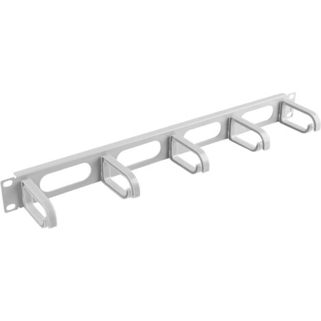 Lanberg - Panel pasacables para armario rack 19" blanco de 5 de anillas 1U Lanberg AK-1205-S (1/3)