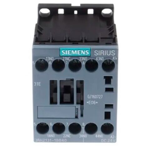 Contactor auxiliar 3NO 1NC bobina 24V CC terminal de tornillo S00 sirius 3RH2131-1BB40 (1/3)