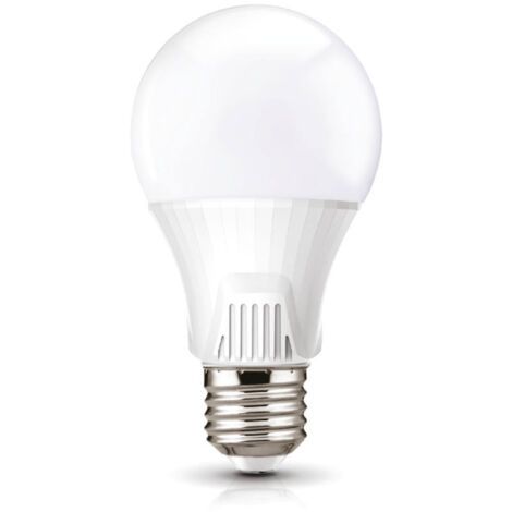 Bombilla con sensor de movimiento y crepúsculo, esférica lechosa, luz cálida, Samsung LED 9W E27 810lm Kobi (1/2)