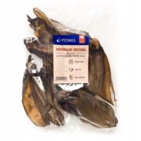 Golosina masticable natural para perros, oreja de res Petmex, 10 unidades.