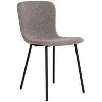 SILLA TAPIZADA Halden metal gris/negro