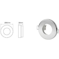 LL-OSO-SAT-CR-245411: Luminaria fija redonda estanca LED line®, chapa cromada