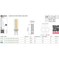 LL-G9-6W-CW-245961: LL-G9-6W-CW-245961: Lámpara LED line® G9 SMD 230V fría 6W NUEVA