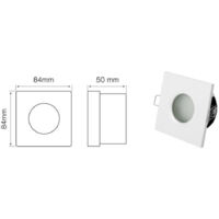 LL-OSK-BIA-245374: LL-OSK-BIA-245374: Luminaria cuadrada estanca LED line®, fundición blanca mate