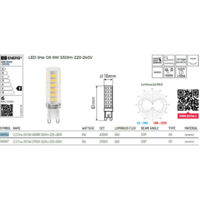 LL-G9-6W-NW-245954: Lámpara LED line® G9 SMD 230V luz diurna 6W