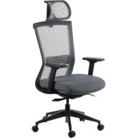 Silla de oficina giratoria gris HOPE
