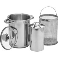 Olla multifuncional con cesta y jamonero