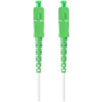 Cable de conexión de fibra óptica blanco Lanberg SM SC/APC-SC/APC SIMPLEX de 3,0 mm G657A2 de 2,5 m