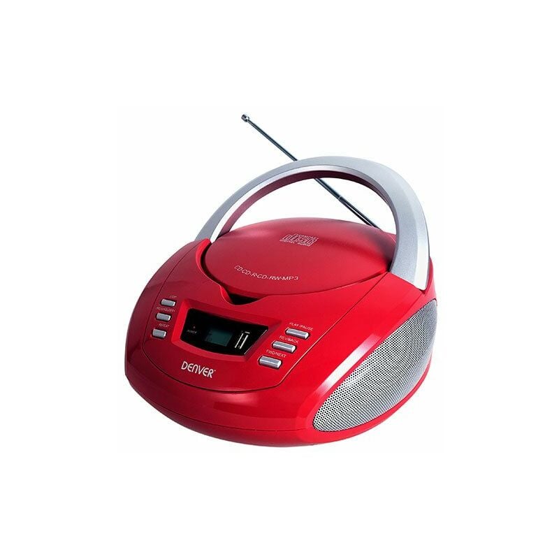 RADIO CD MP3/USB/AUX ROJO DENVER