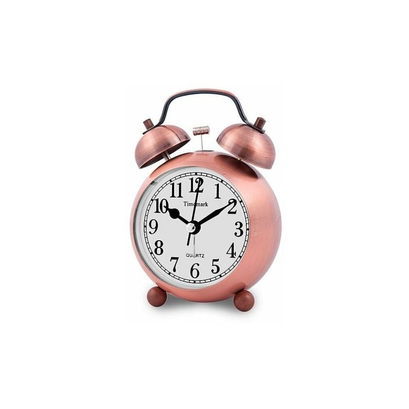 Reloj-Despertador Analógico Timemark Bronce (9 x 13,5 x 5,5 cm) 