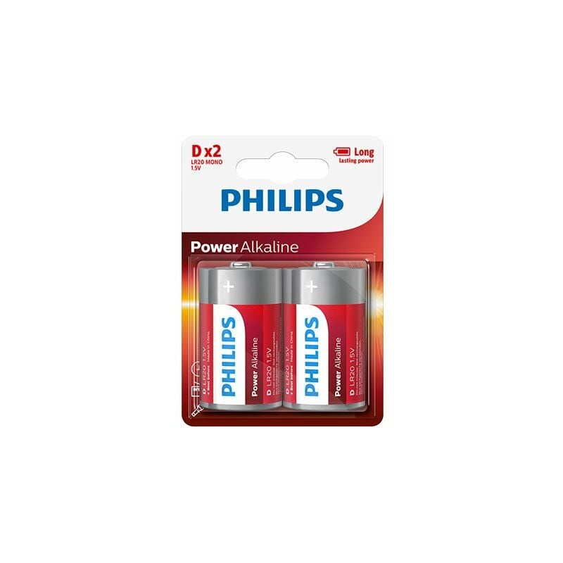 PILA ALCALINA LR20 PHILIPS 2UDS.BLISTER