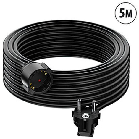 CABLE DE EXTENSIÓN NEGRO 5M SCHUKO TME