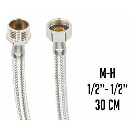 LATIGUILLO INOX. M1/2" X H1/2" 30 CM