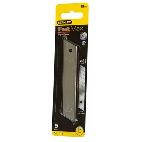 Cuchilla de corte STANLEY - 18 mm - Dispensador de 5 cuchillas - 0-11-718