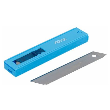 Ferrestock FSKTWR018 dispensador de 10 cuchillas de recambio para cúter de 18mm, afilado de precisión para cortar de forma limpia y profesional cualquier material