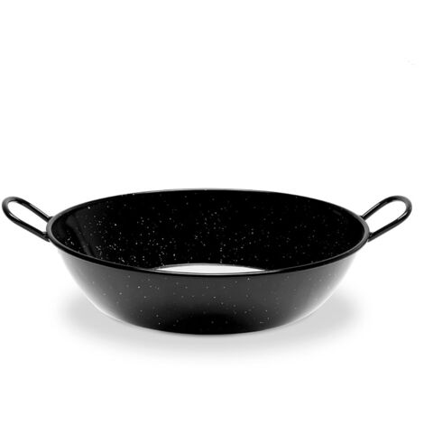Sartén Acero Laminado Esmaltado Ø36cm Negro Inducción Vitrocerámica Vaello (1/2)