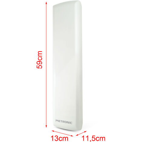 Antena TDT exterior omnidireccional para caravana, con amplificador, 4G LTE  DVB-T/T2, toma F, ganancia 36 dB, blanca