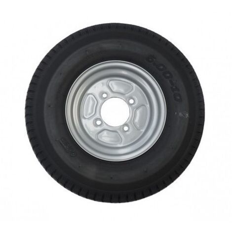 Roue de remorque 500x10 – Entraxe 115 mm – Jante à 4 trous – Compatible toutes marques – Poids 7,82 kg