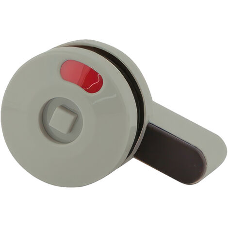 Verrou rotatif + cale de verrou en nylon pour cabines sanitaires de 10 ou 13 mm, coloris gris agathe (RAL 7038) HOMEWELL