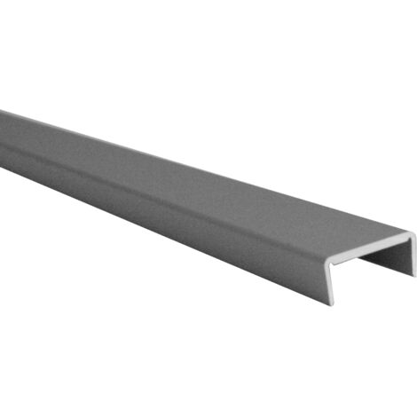 Profilé U pour habillage de chant 9x21.5x9, satiné argent, lg 1000mm HOMEWELL