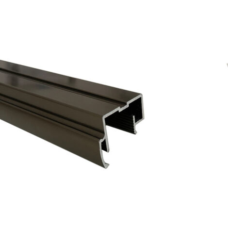 Profilé poignée aluminium Styldoor pour portes de placard coulissant d'ép. 19mm, poli bronze, longueur 2.55m HOMEWELL