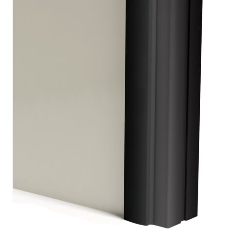 Profilé poignée aluminium Styldoor pour portes de placard coulissant d'ép. 19mm, noir mat, longueur 2.55m HOMEWELL