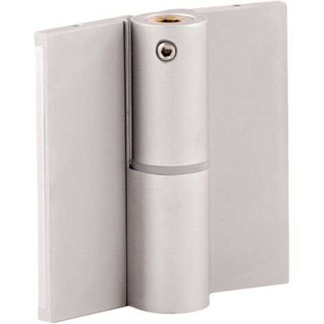 Paumelle à ressort gauche en aluminium avec cache vis pour cabines sanitaires HOMEWELL