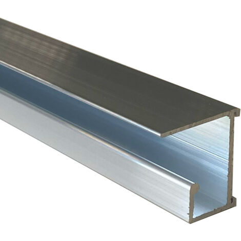Rail en aluminium à visser sous tablettes pour dossiers suspendus, brut, Lg 1000 mm HOMEWELL