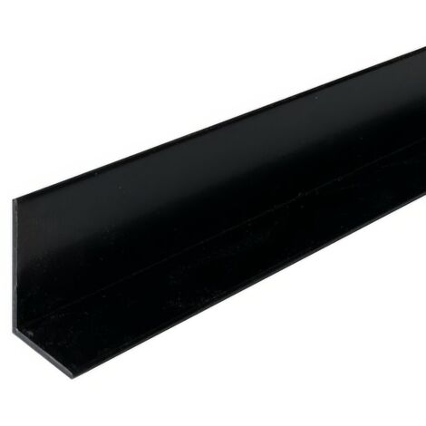 Cornière en aluminium 15mm x25mm x1.3mm, lg 1000mm (Laqué noir mat) HOMEWELL