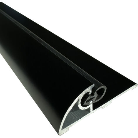 Seuil de porte PMR, Largeur 50mm Lg 1 m + joint d'étanchéité - Laqué noir HOMEWELL