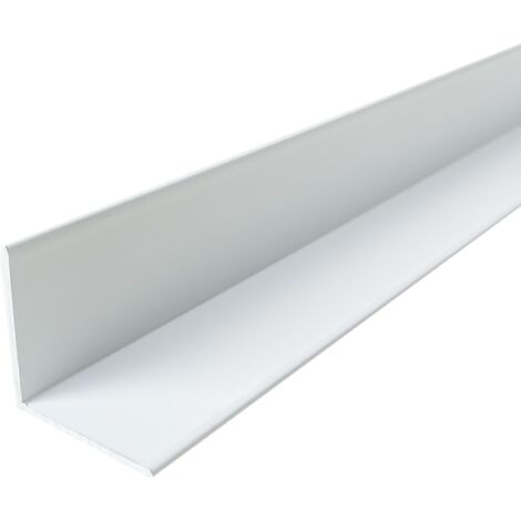 Cornière en aluminium 40mm x40mm x1.4mm, lg 1000mm (Laqué blanc) HOMEWELL