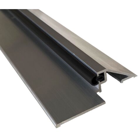 Seuil de porte PMR (Norme Handicap) aluminium avec joint et découpe d'angles (Brut, 730mm) HOMEWELL