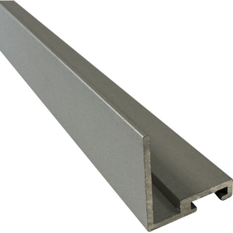 Cornière basse pour placard coulissant, rainure pour balai anti-poussière - Lg 1.5m (Anodisé argent) HOMEWELL (1/3)