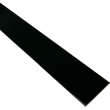 Méplat aluminium (24mm x 1mm x 1000 mm, Laqué noir) HOMEWELL