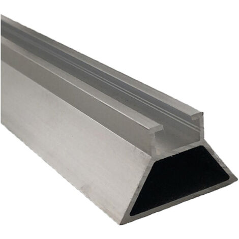 Rail de renfort 40mm x 24.5mm aluminium pour fixation d'enseignes, finition brut, lg 1000mm HOMEWELL