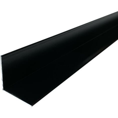 Cornière en aluminium 40mm x40mm x1.4mm, lg 1000mm (Laqué noir mat) HOMEWELL